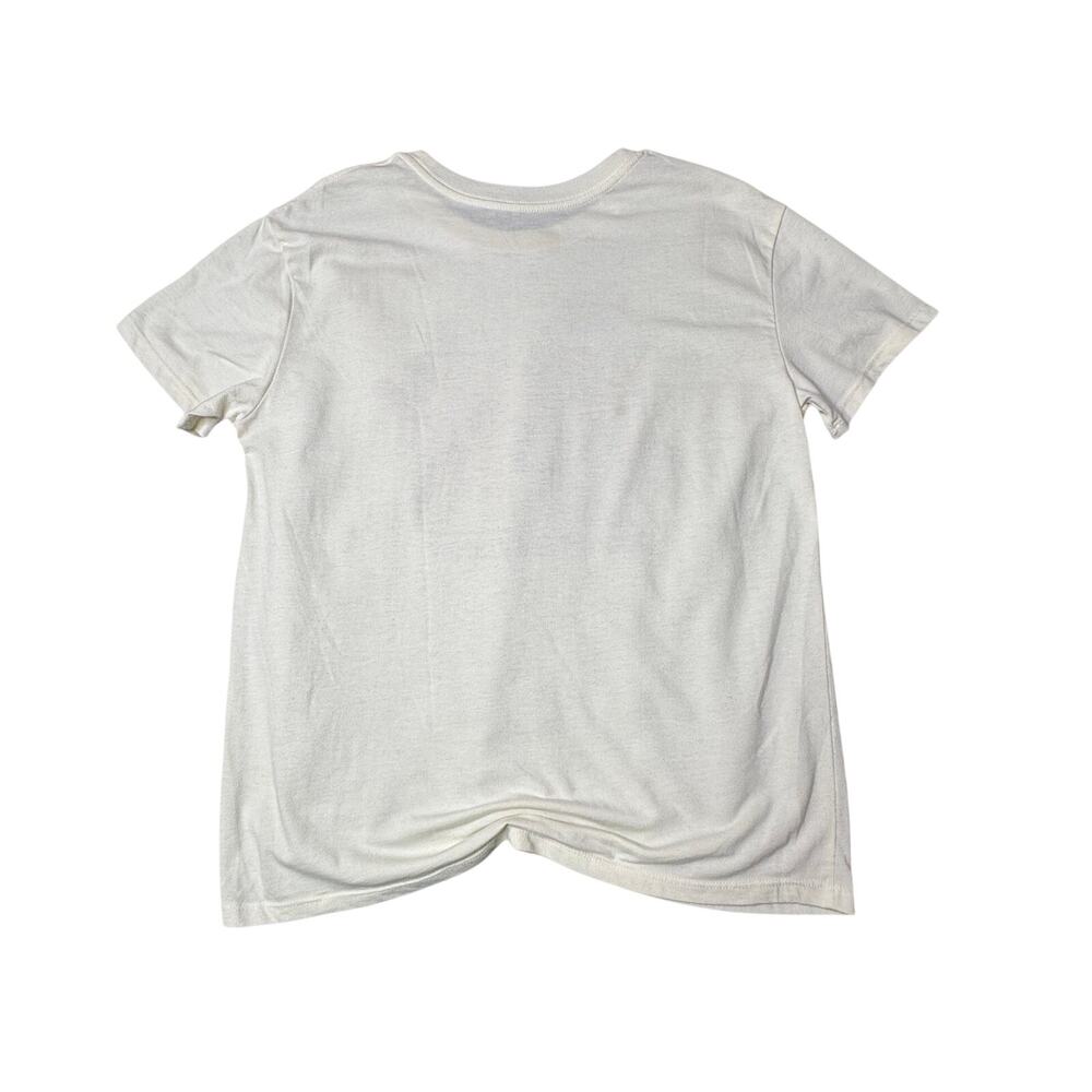 MTV Ivory Cream Floral Graphic T-Shirt Size Large - Picture 3 of 9